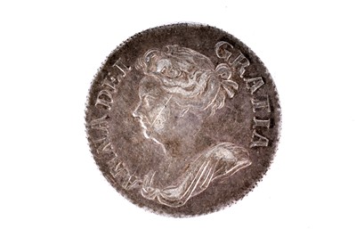 Lot 1215 - A Queen Anne shilling, 1709