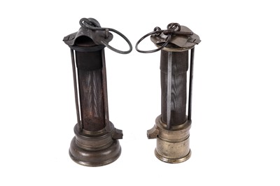 Lot 1425 - Two Davy type lamps