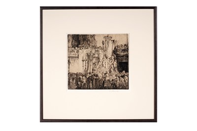 Lot 1554 - Frank Brangwyn - St. Peter's of the Exchange, Genoa | etching