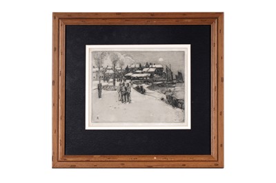 Lot 1564 - Frank Henry Mason - Scarborough, Winter | etching