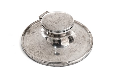 Lot 246 - A George V silver inkwell by A & J Zimmerman