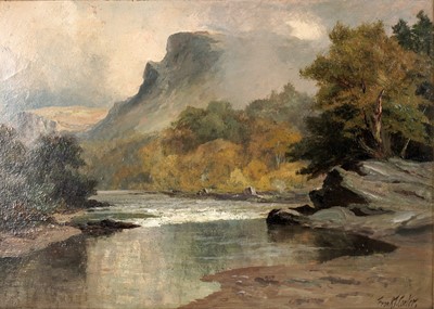 Lot 294 - Francis 'Frank' Thomas Carter - Mountainous landscape with rushing brook | oil