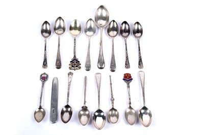 Lot 1103 - A collection of silver teaspoons