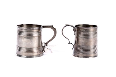 Lot 1083 - A George IV silver christening mug; and a William IV silver christening mug