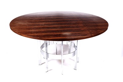 Lot 62 - Richard Young for Merrow and Associates: a circular rosewood topped dining table