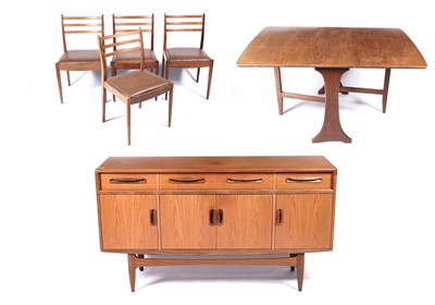 Lot 63 - Victor B. Wilkins for G-Plan: a six-piece teak ‘Fresco’ dining room suite