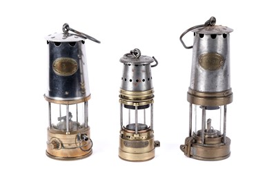 Lot 1455 - Three Patterson miners’ lamps