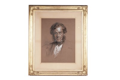 Lot 270 - Attributed to George Railward - Portrait of Sir James Bacon Vice Chancellor of England | charcoal