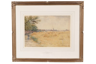 Lot 77 - Thomas Swift Hutton - Beverley Terrace and St. George's Church, Cullercoats | watercolour