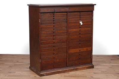 Lot 87 - An early 20th Century stained pine specimen chest of drawers