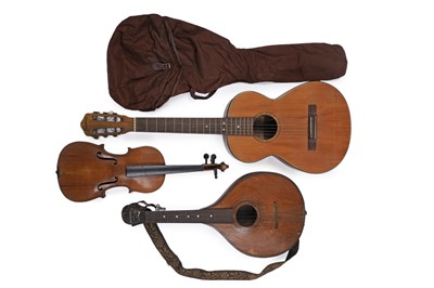 Lot 594A - A Framus Bavarian made classical style guitar; and two other instruments