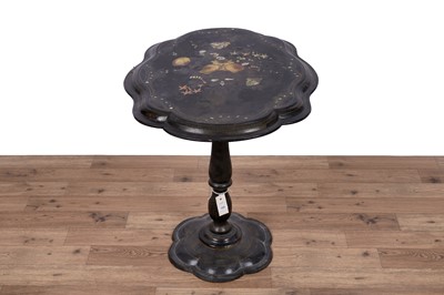 Lot 152 - A Victorian papier-mâché occasional table