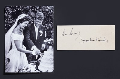 Lot 701 - A JFK and Jackie Kennedy signed autograph