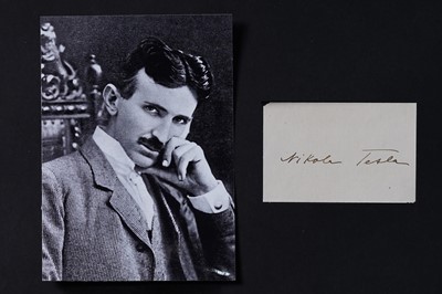 Lot 702 - A Nikola Tesla signed autograph