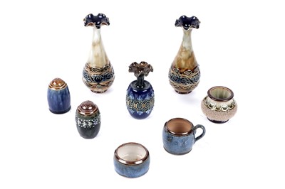 Lot 419 - A Doulton stoneware cruet; and other items