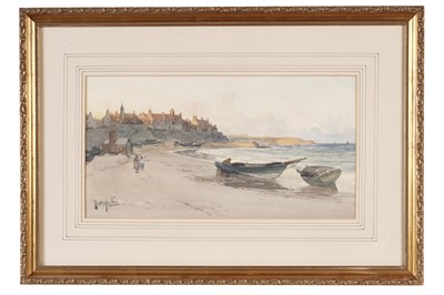 Lot 60 - Thomas Swift Hutton - Evening Light, Cullercoats | watercolour