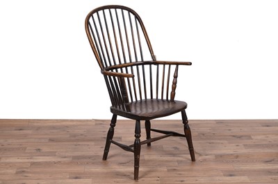 Lot 62 - An 19th Century ash and elm Windsor armchair