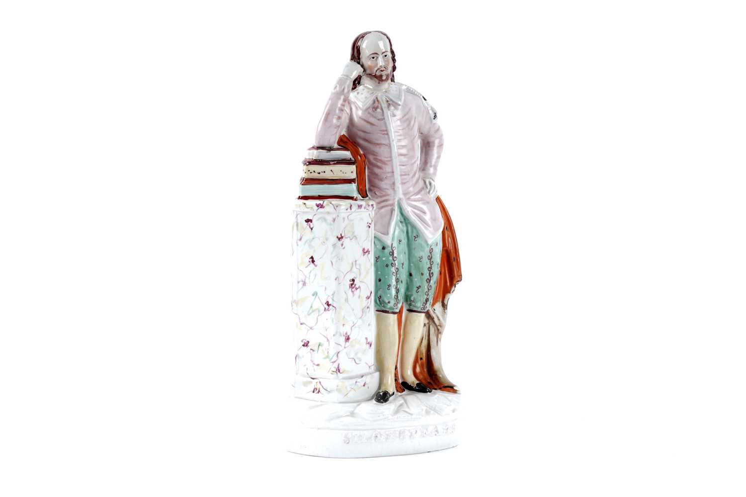 Lot 1095 - A Staffordshire figure of Shakespeare