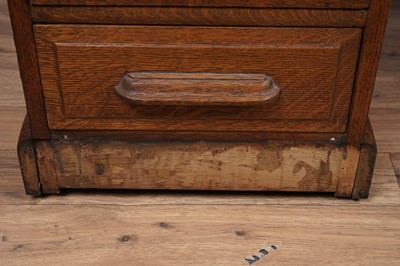 Lot 52 - A early 20th Century oak partners desk