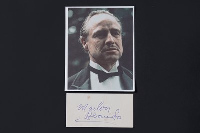 Lot 711 - A Marlon Brando signed autographed piece of paper