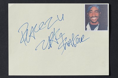 Lot 714 - A Tupac Shakur autographed piece of paper