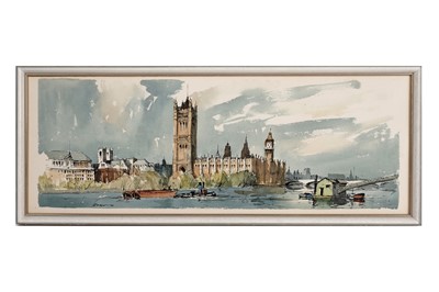 Lot 158 - Edward Wesson RI RBA - The Palace of Westminster | watercolour