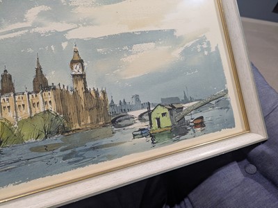 Lot 158 - Edward Wesson RI RBA - The Palace of Westminster | watercolour