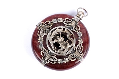 Lot 177 - A Chinese red agate pendant