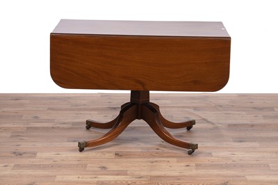 Lot 102 - A kneehole desk; and a Pembroke table