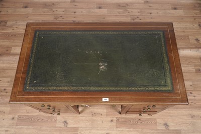 Lot 102 - A kneehole desk; and a Pembroke table