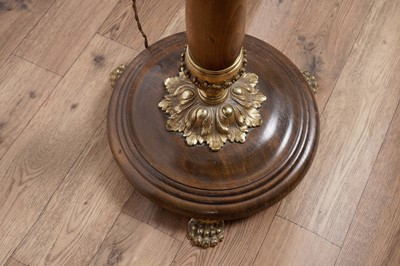Lot 114 - An decorative early/mid-20th Century lamp; and tripod table