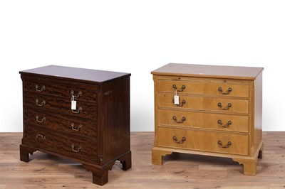 Lot 115 - Two Georgian style bachelor's chests of drawers