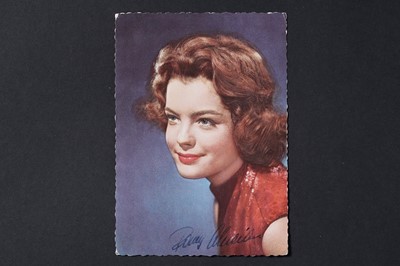 Lot 723 - A Romy Schneider signed autographed colour UFA postcard