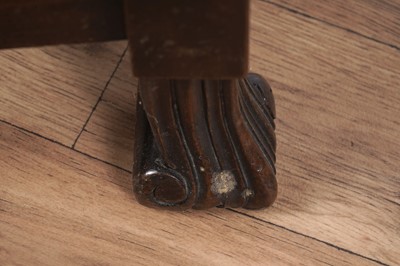 Lot 131 - Two chairs; and a mahogany standard lamp