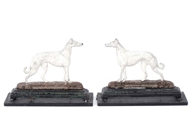 Lot 245 - A pair of cast iron greyhound pattern door stops