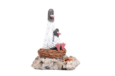 Lot 112 - Rebecca Lardner - Waiting in the Wings | cold cast porcelain