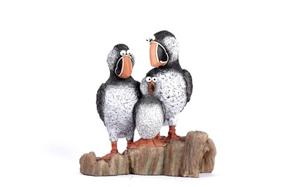 Lot 113 - Rebecca Lardner - Family Gathering | cold cast porcelain