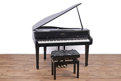 Lot 165 - A Roland HP109 electric baby grand piano