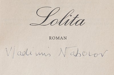 Lot 726 - A Vladimir Nabokov signed copy of Lolita