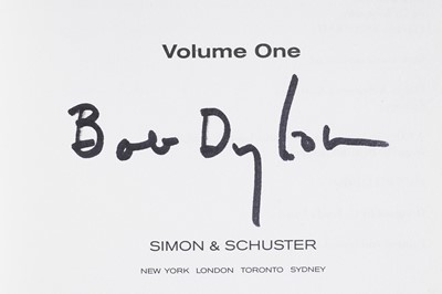 Lot 426 - A Bob Dylan autographed first edition copy of Chronicles Volume One