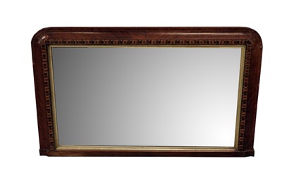 Lot 191 - An early 20th Century marquetry inlaid walnut overmantel mirror