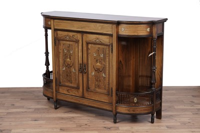 Lot 146 - A Victorian inlaid rosewood side cabinet