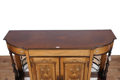 Lot 146 - A Victorian inlaid rosewood side cabinet