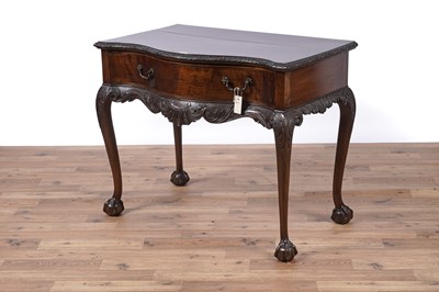 Lot 119 - A Victorian carved mahogany side table