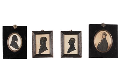 Lot 44 - 19th Century British School - A Portrait Miniature and Silhouettes | watercolour and cut paper