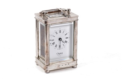 Lot 220 - An Elizabeth II silver cased carriage clock