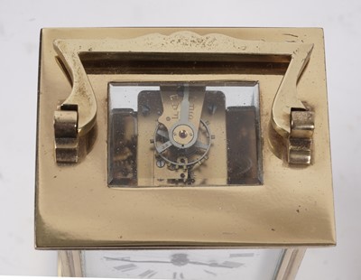 Lot 221 - Two French brass carriage clocks