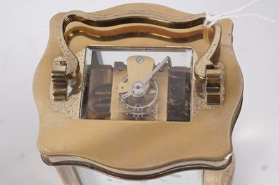Lot 221 - Two French brass carriage clocks