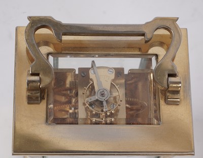 Lot 222 - Two brass carriage clocks