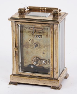 Lot 222 - Two brass carriage clocks